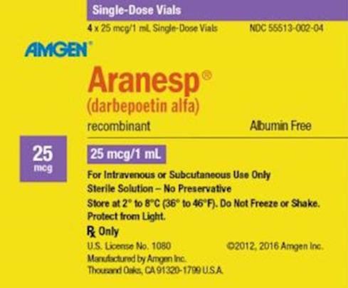 Aranesp ®阿法达贝泊（darbepoetin alfa） 注射液